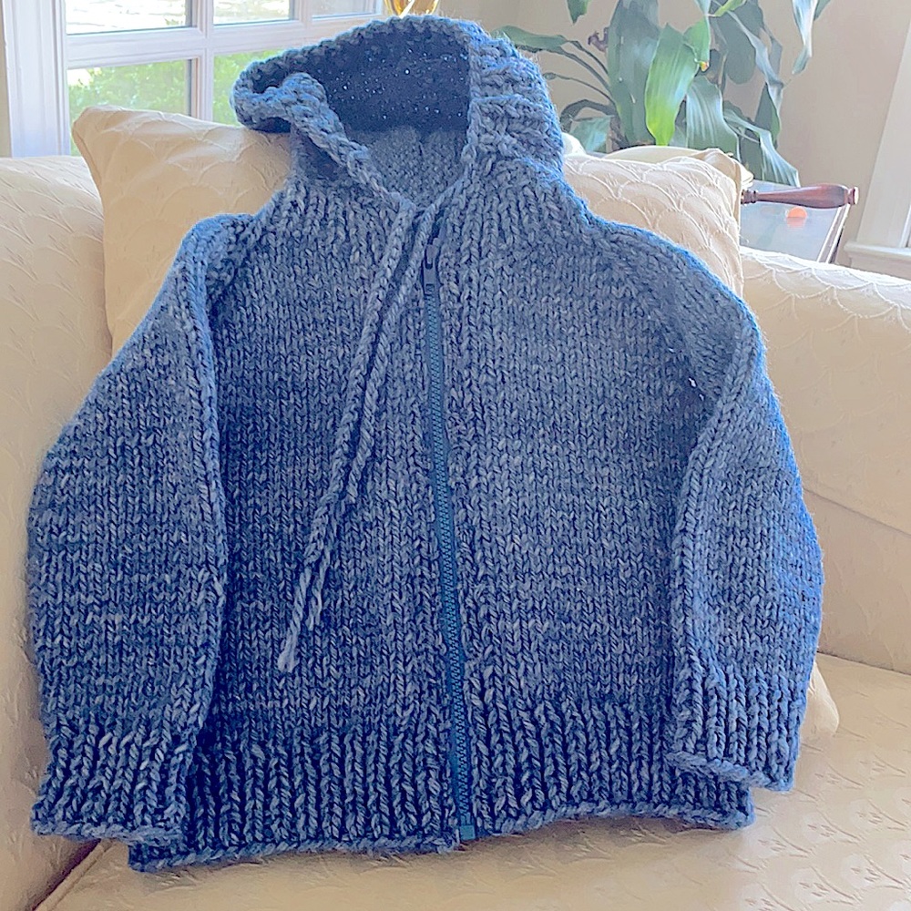 Blue Handknitted Sweater
